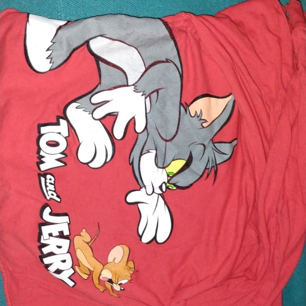 Tom and Jerry Red Long Sleeve Kids Tee